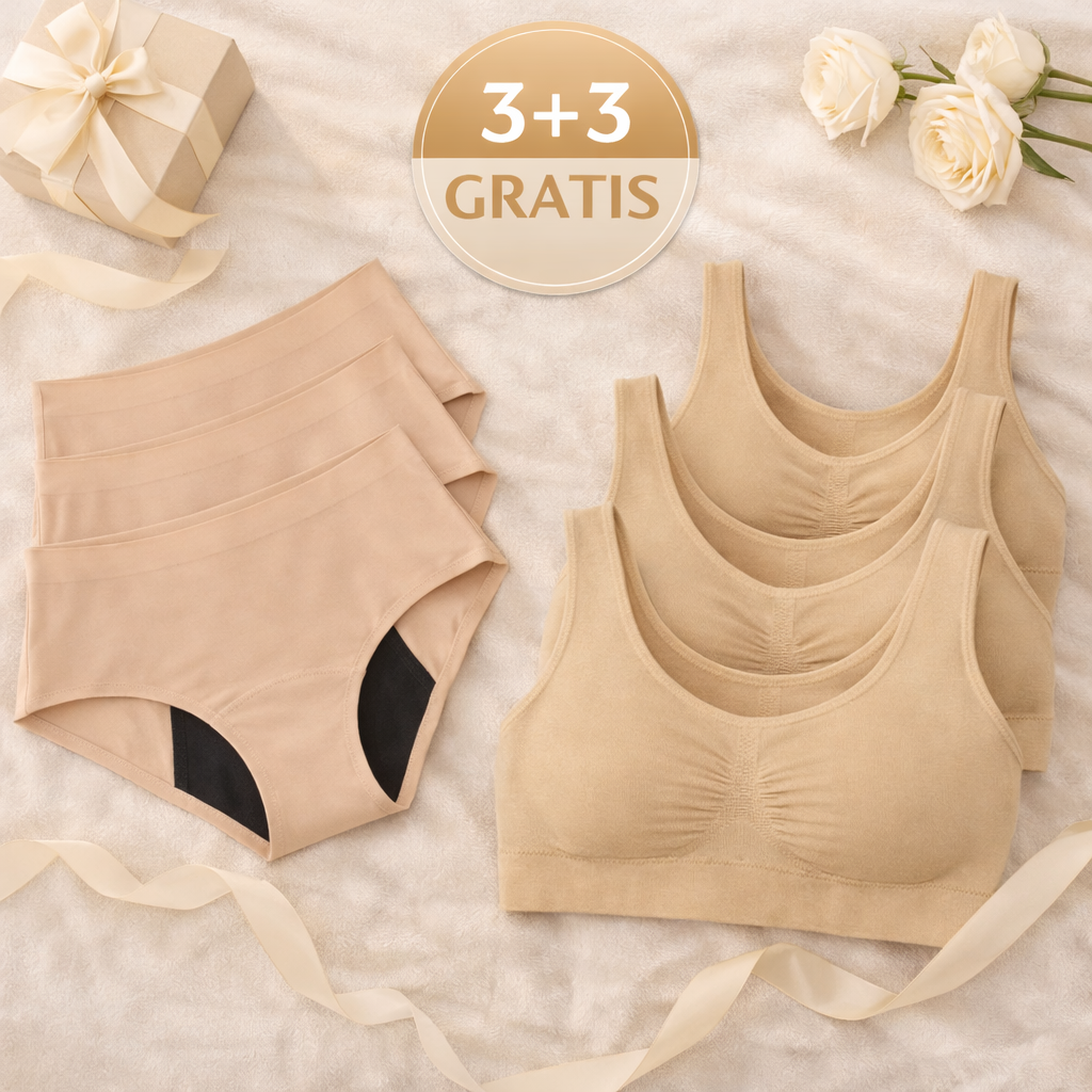 Claras Nachtset – 3 BHs + 3 Gratis Unterhosen